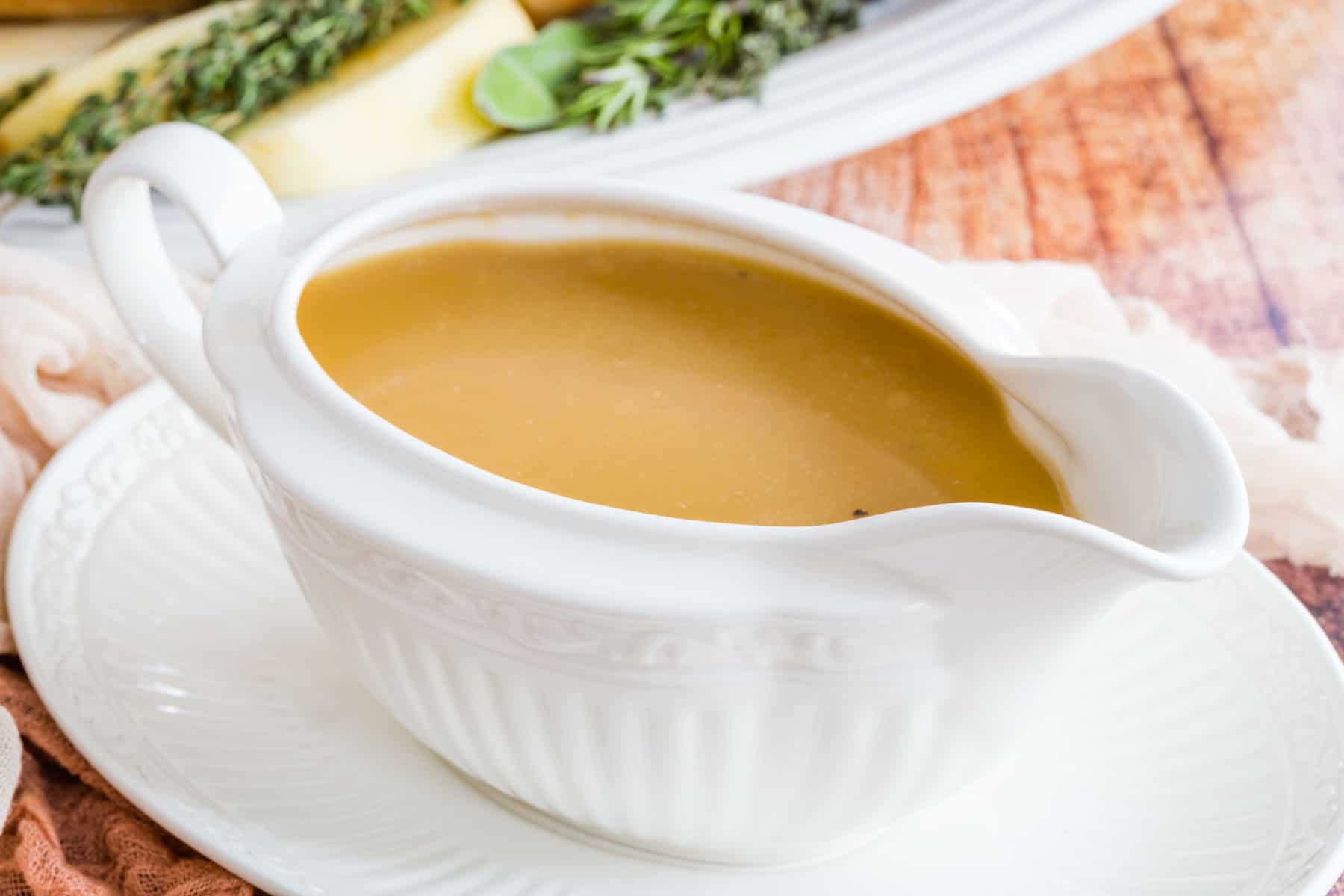 gravy boat filled with gravy