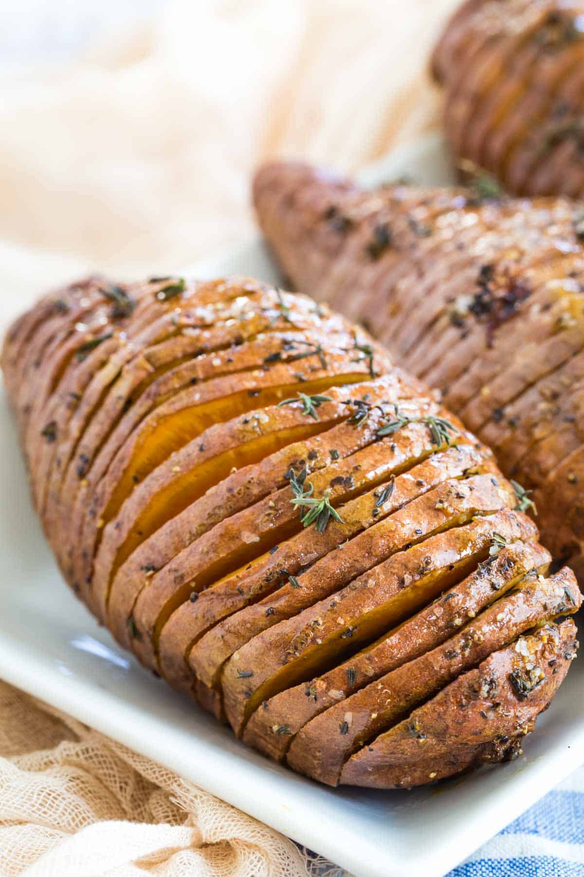 hasselback sweet potatoes