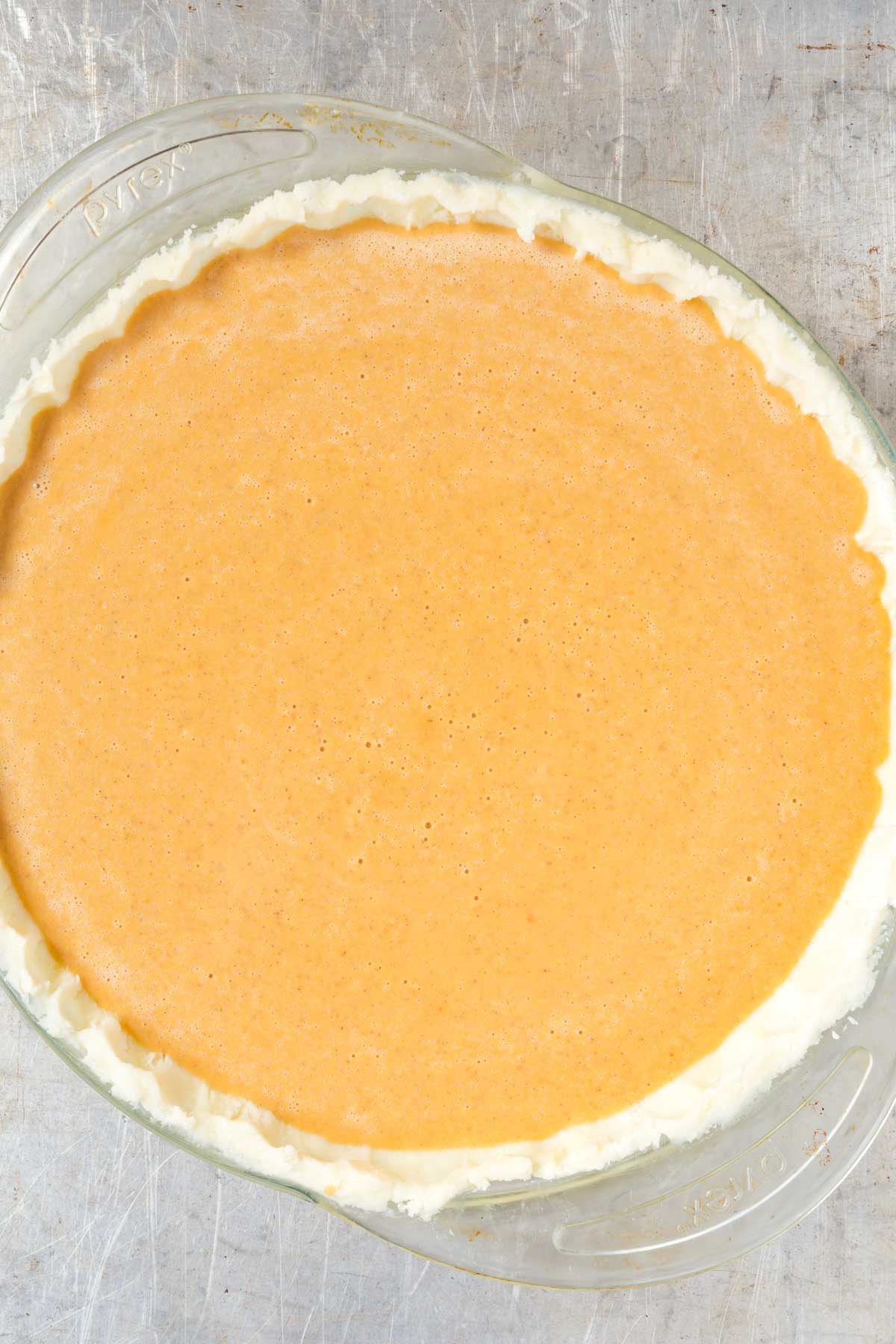 unbaked pumpkin pie