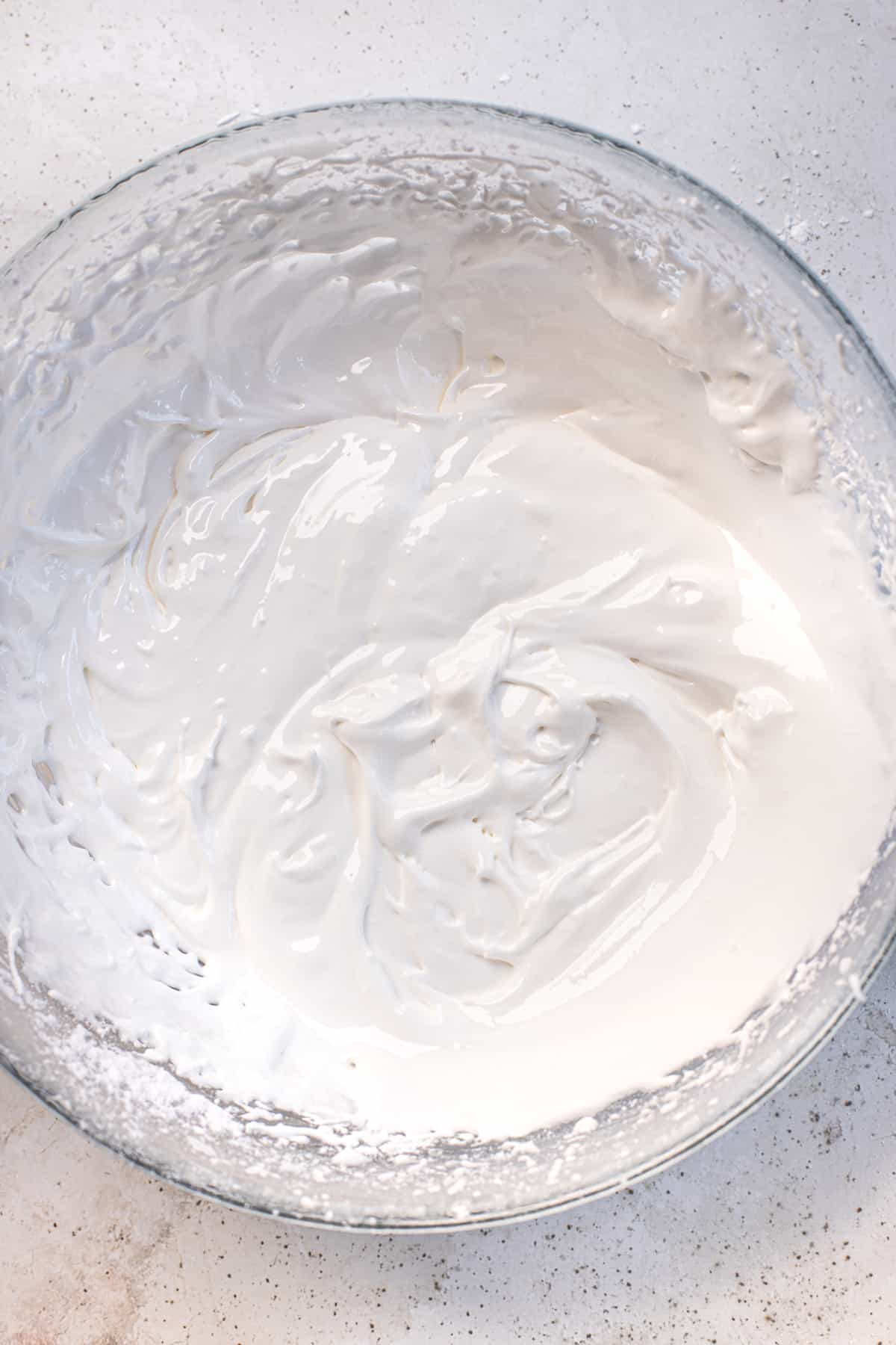 smooth and shiny icing in a bowl