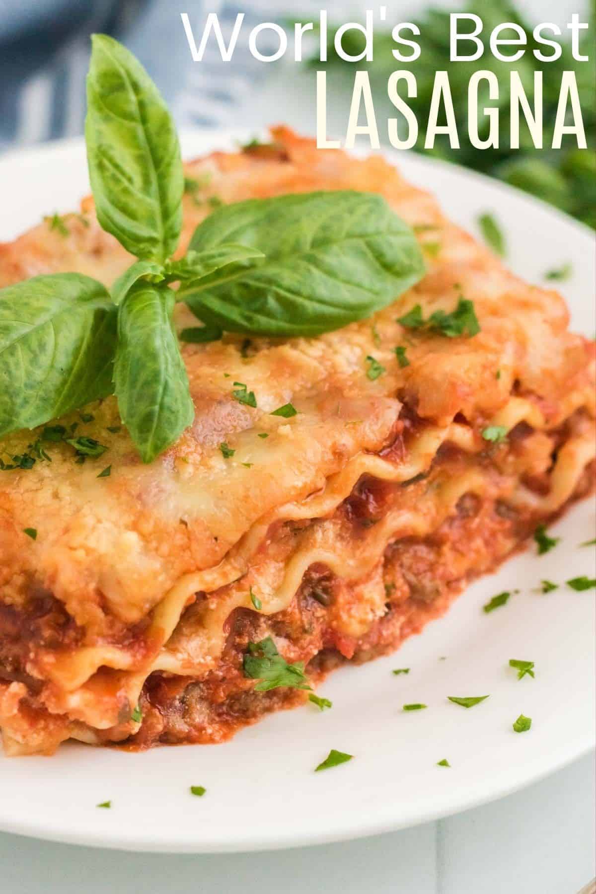 The World's Best Homemade Lasagna - Easy Recipe!