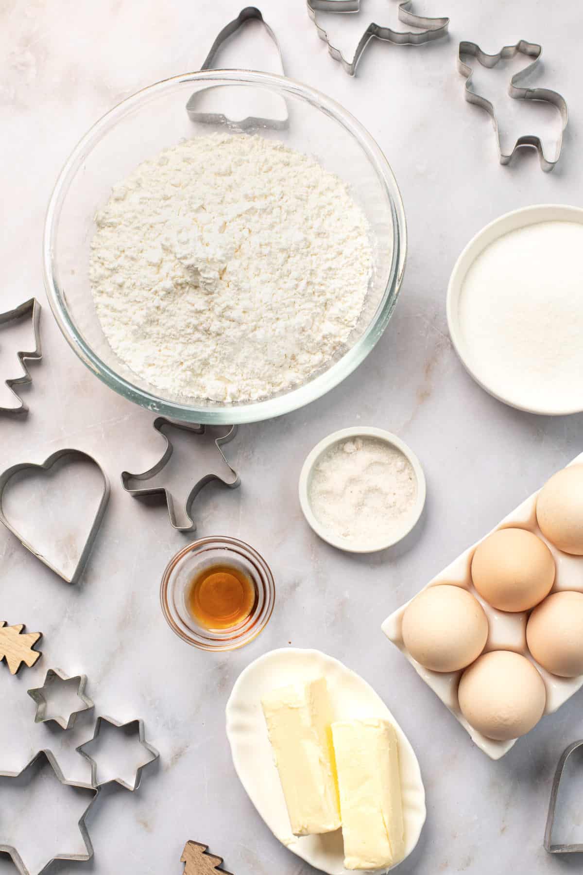 ingredients for gluten free sugar cookies