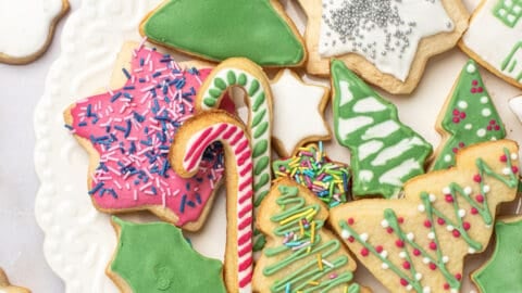 plate of holiday cookies