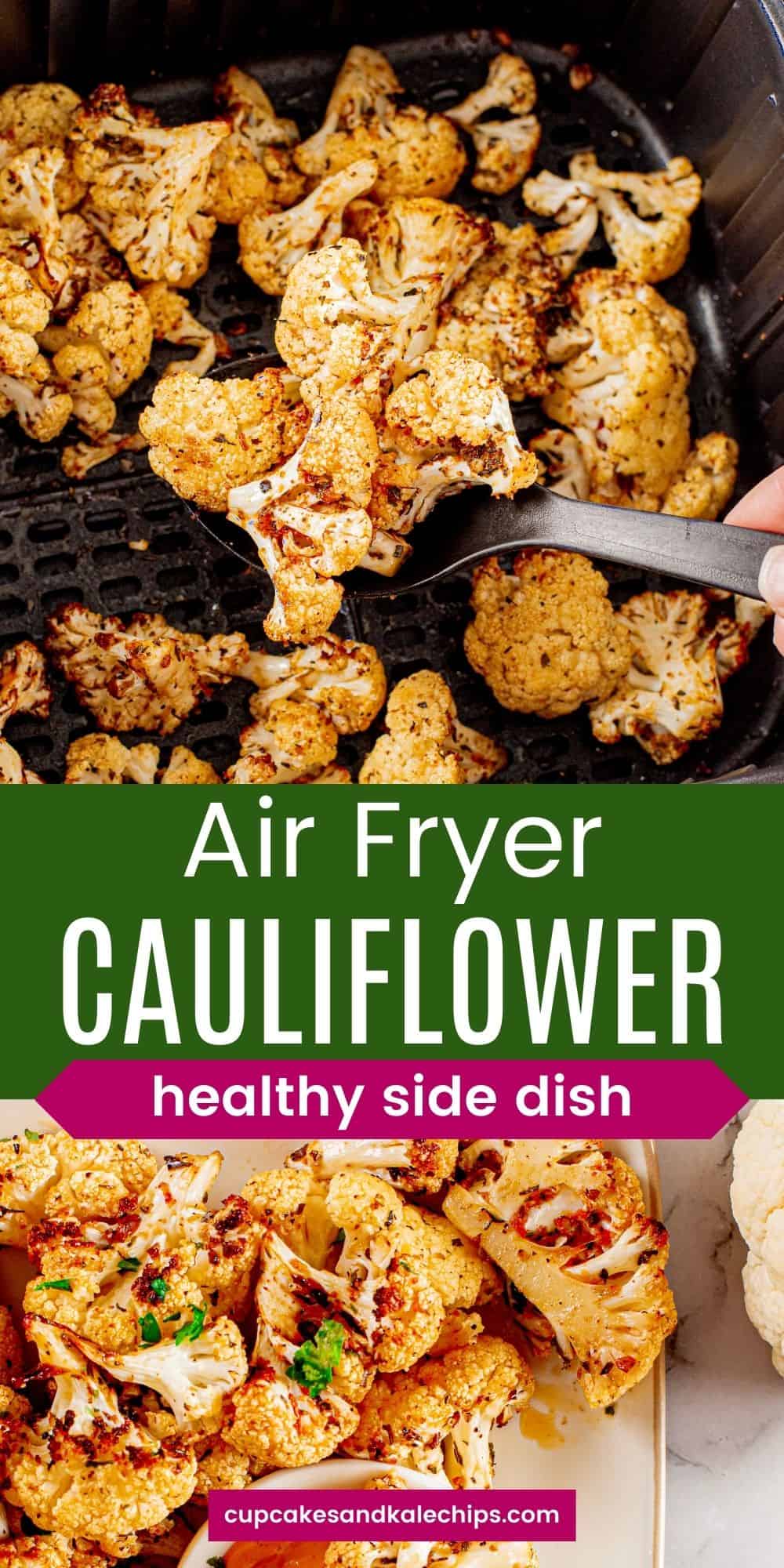 Perfectly Crispy Air Fryer Cauliflower Cupcakes & Kale Chips