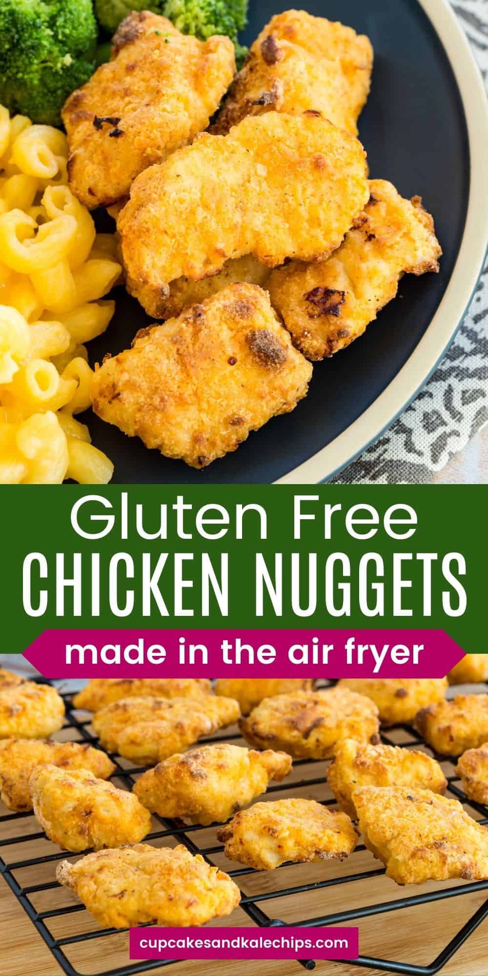 Gluten Free Air Fryer Chicken Nuggets Cupcakes & Kale Chips