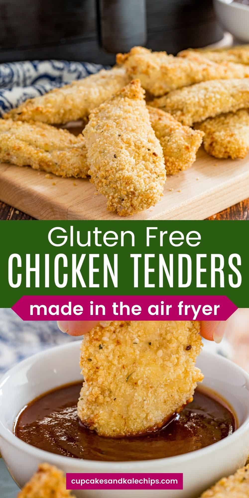 Gluten Free Air Fryer Chicken Tenders Cupcakes & Kale Chips