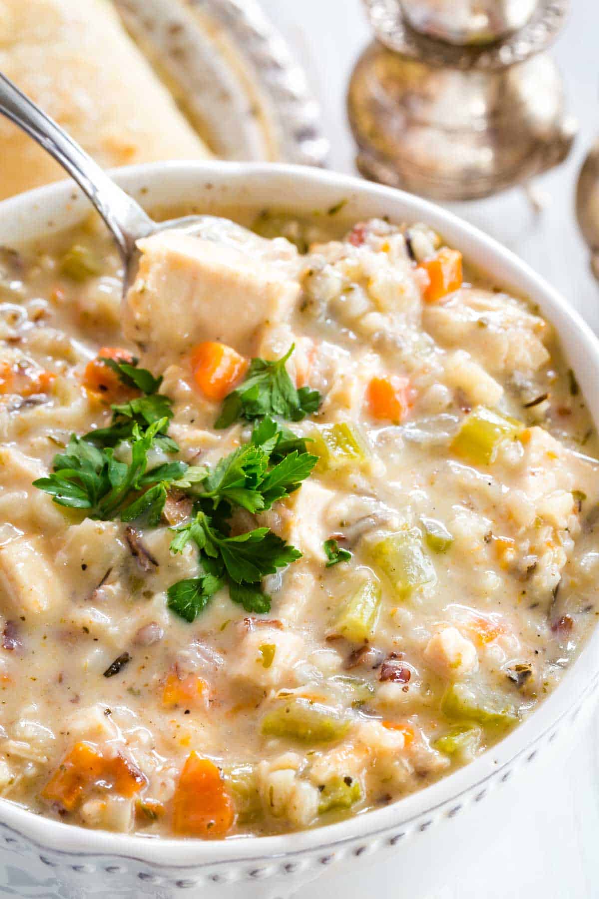 Gluten Free Chicken and Rice Soup - Well Fed Baker