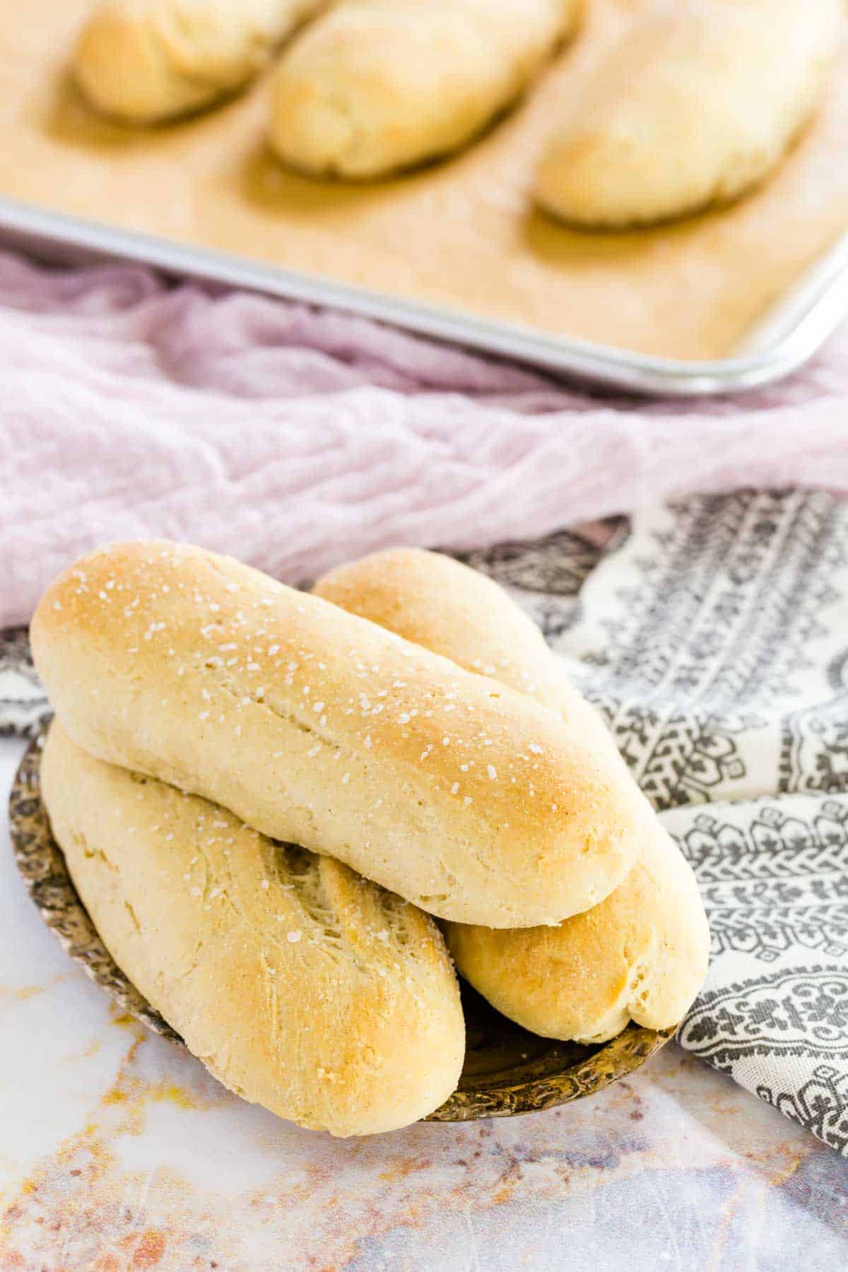 A stack of gluten free breadsticks.