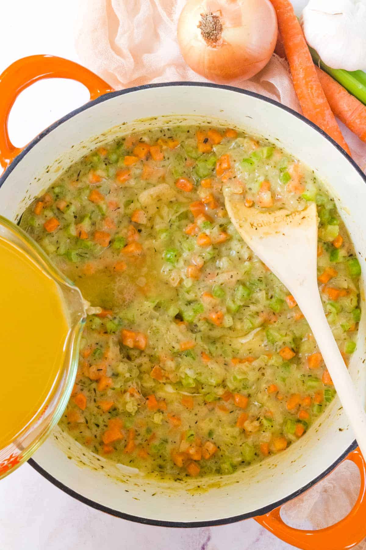 Freezer Meal Chicken Wild Rice Soup - Kiwi and Carrot