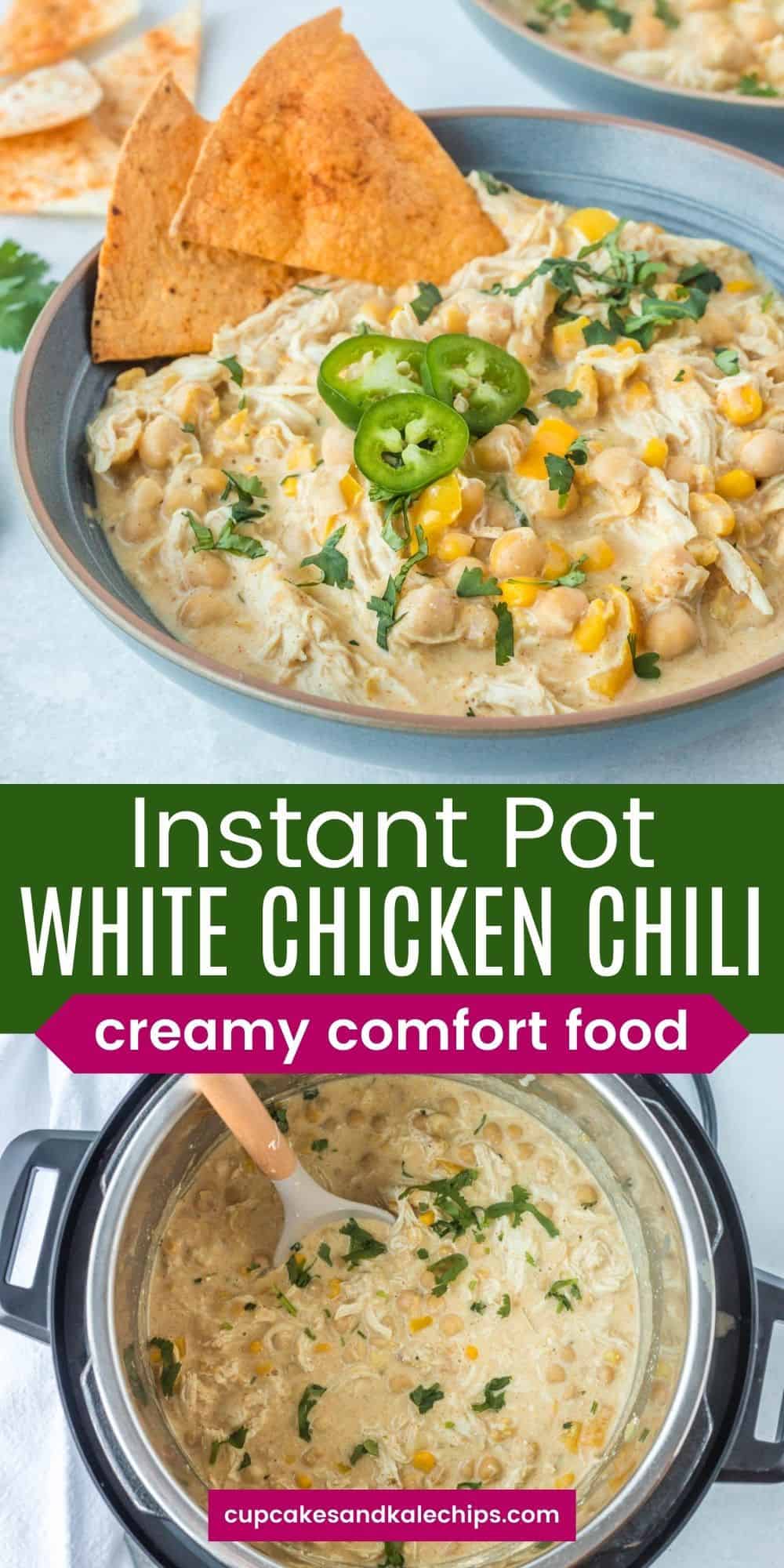 Instant Pot White Bean Chicken Chili | Cupcakes & Kale Chips