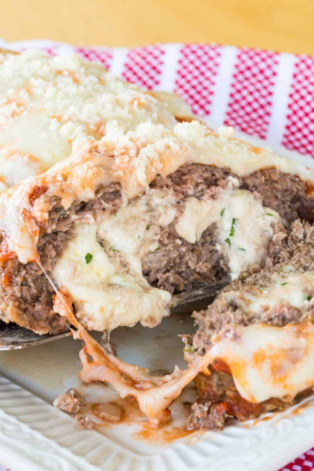 Easy Mozzarella Stuffed Meatloaf Recipe | Cupcakes &amp; Kale Chips