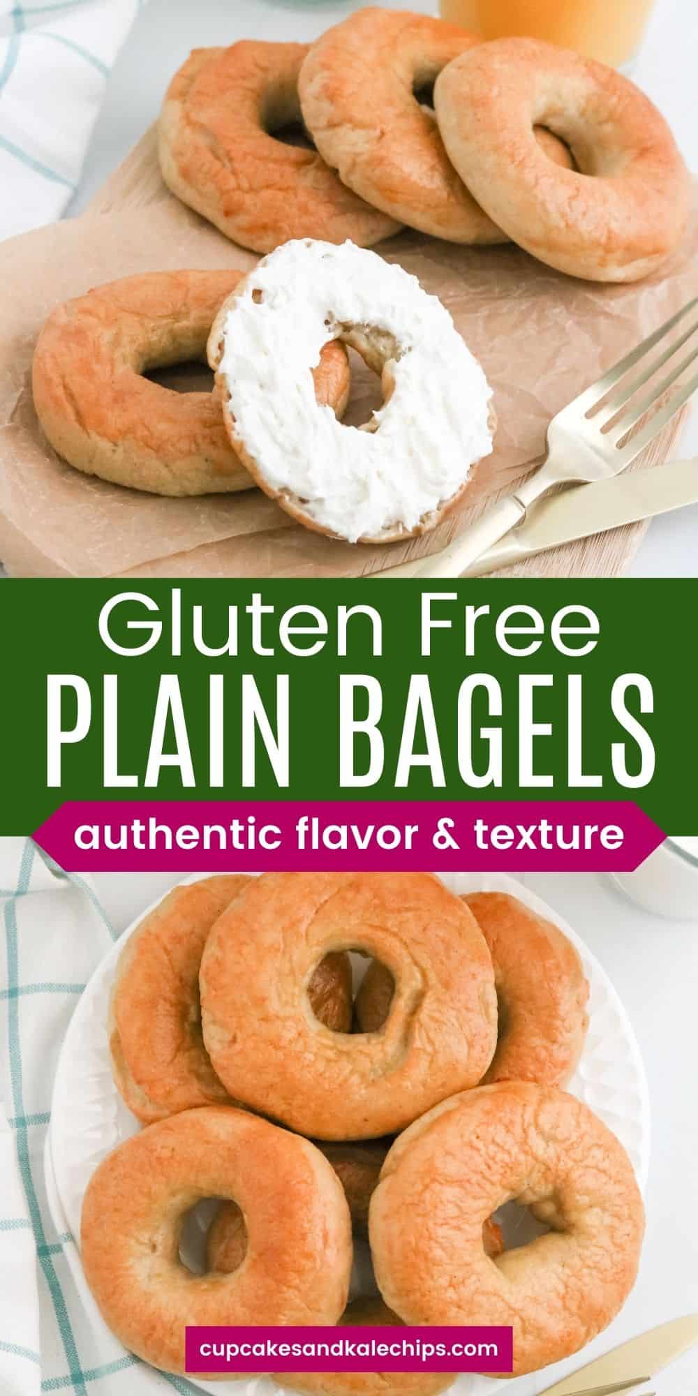 Gluten Free Plain Bagels Cupcakes & Kale Chips