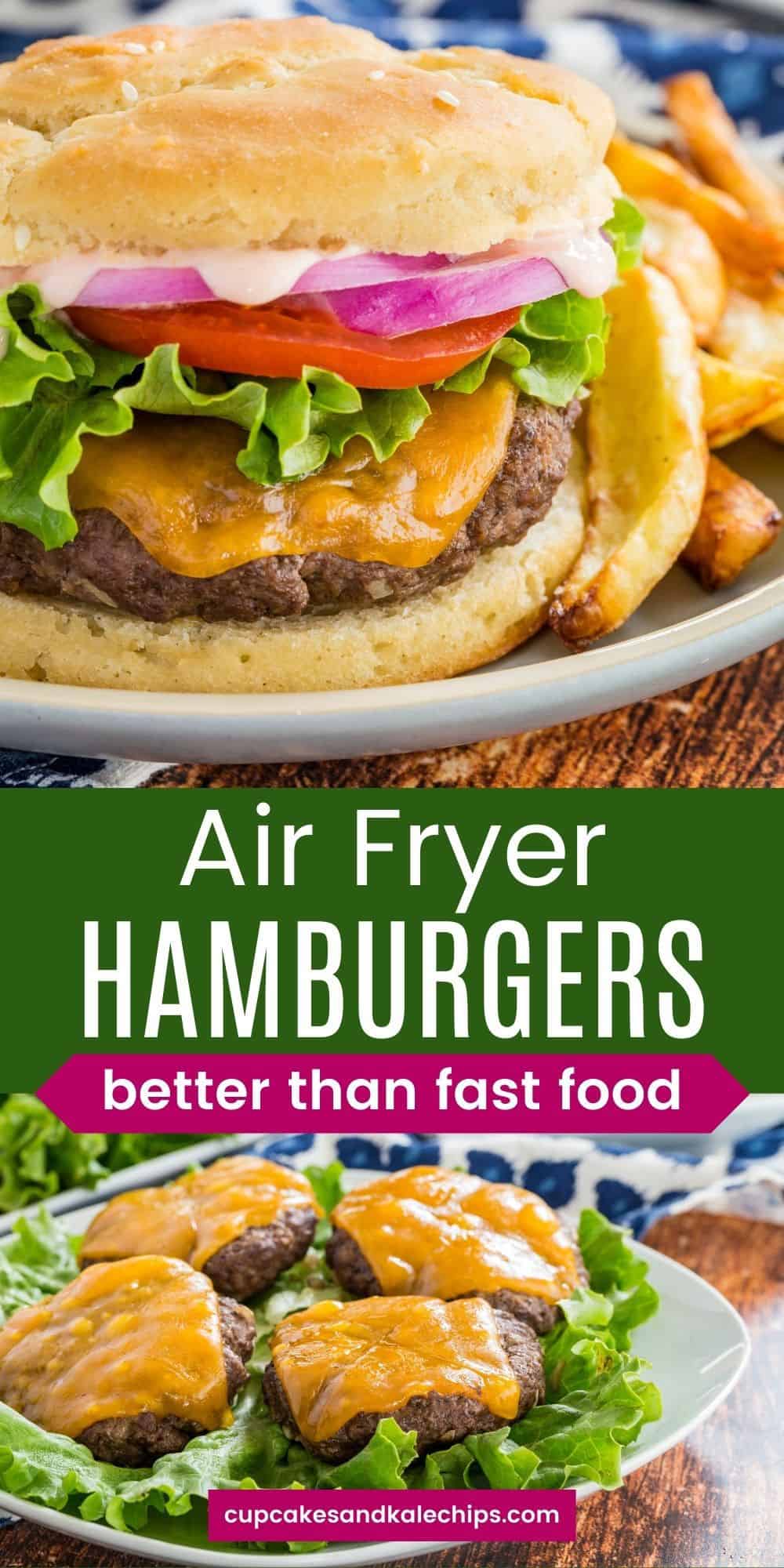 Air Fryer Hamburgers Juicy Burgers in Minutes! Cupcakes & Kale Chips