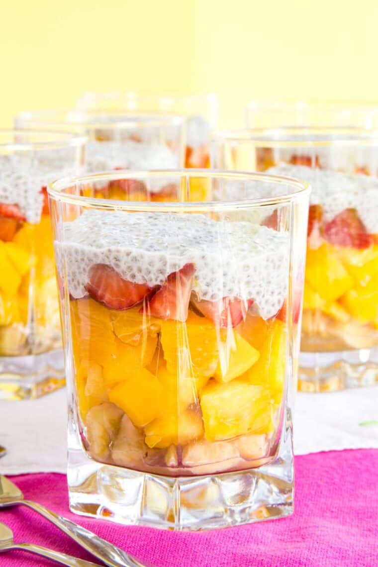 Layered Tropical Fruit Salad | Cupcakes & Kale Chips