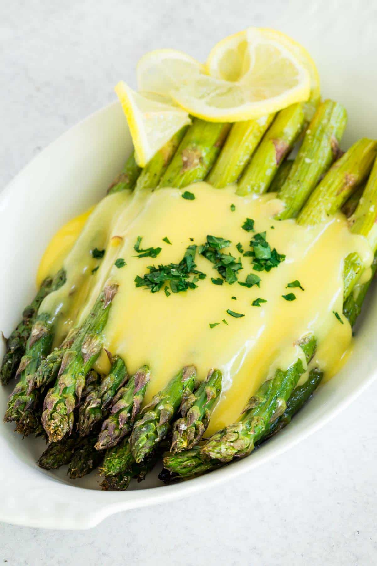 Roasted Asparagus with Hollandaise Sauce Cupcakes & Kale Chips