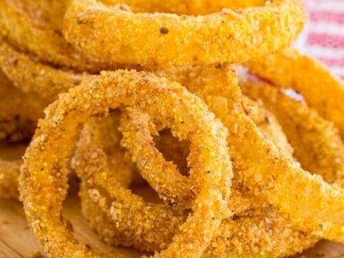 Calories in 1 cup of Baked or Fried Batter Dipped Onion Rings and Nutrition  Facts