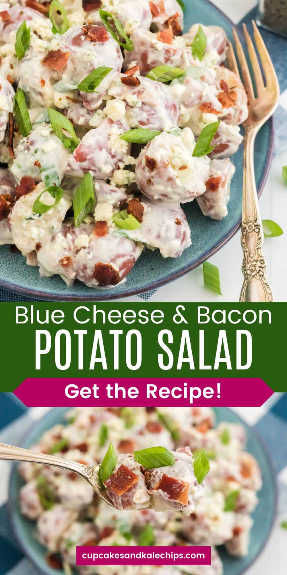 Healthy Blue Cheese Bacon Potato Salad | Cupcakes & Kale Chips