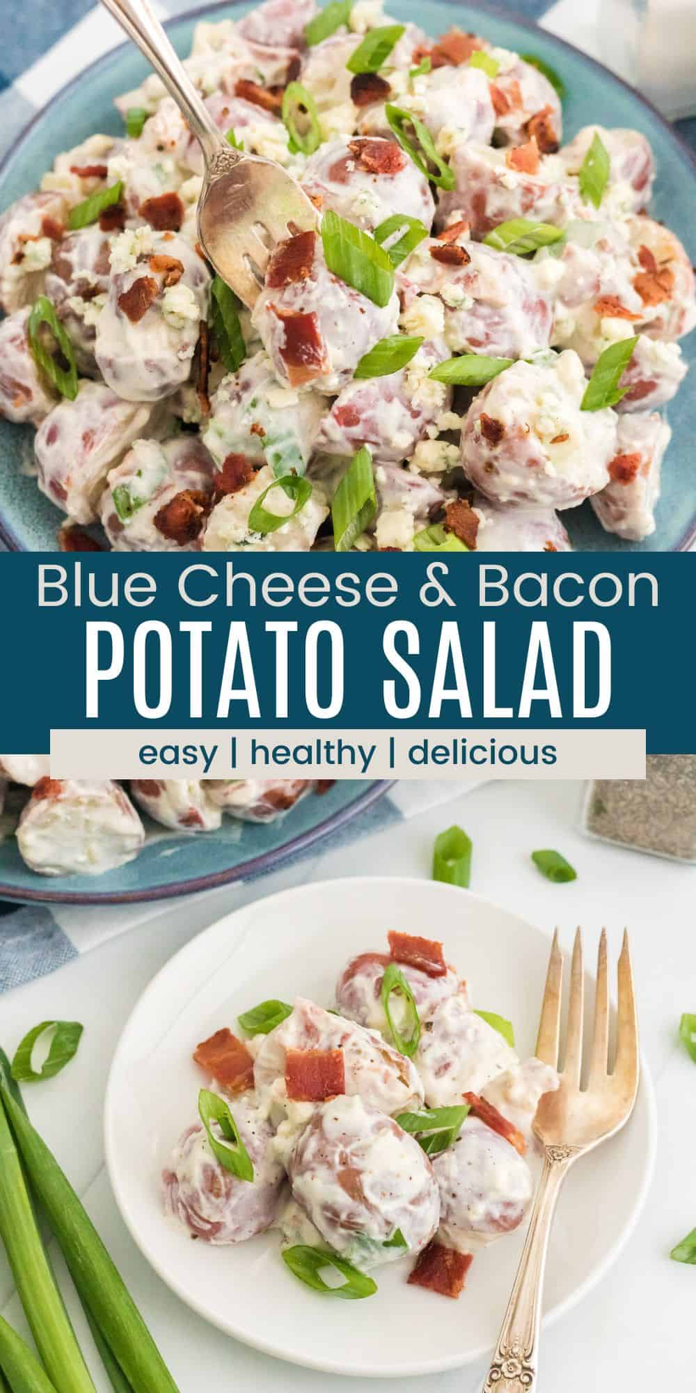 Healthy Blue Cheese Bacon Potato Salad | Cupcakes & Kale Chips