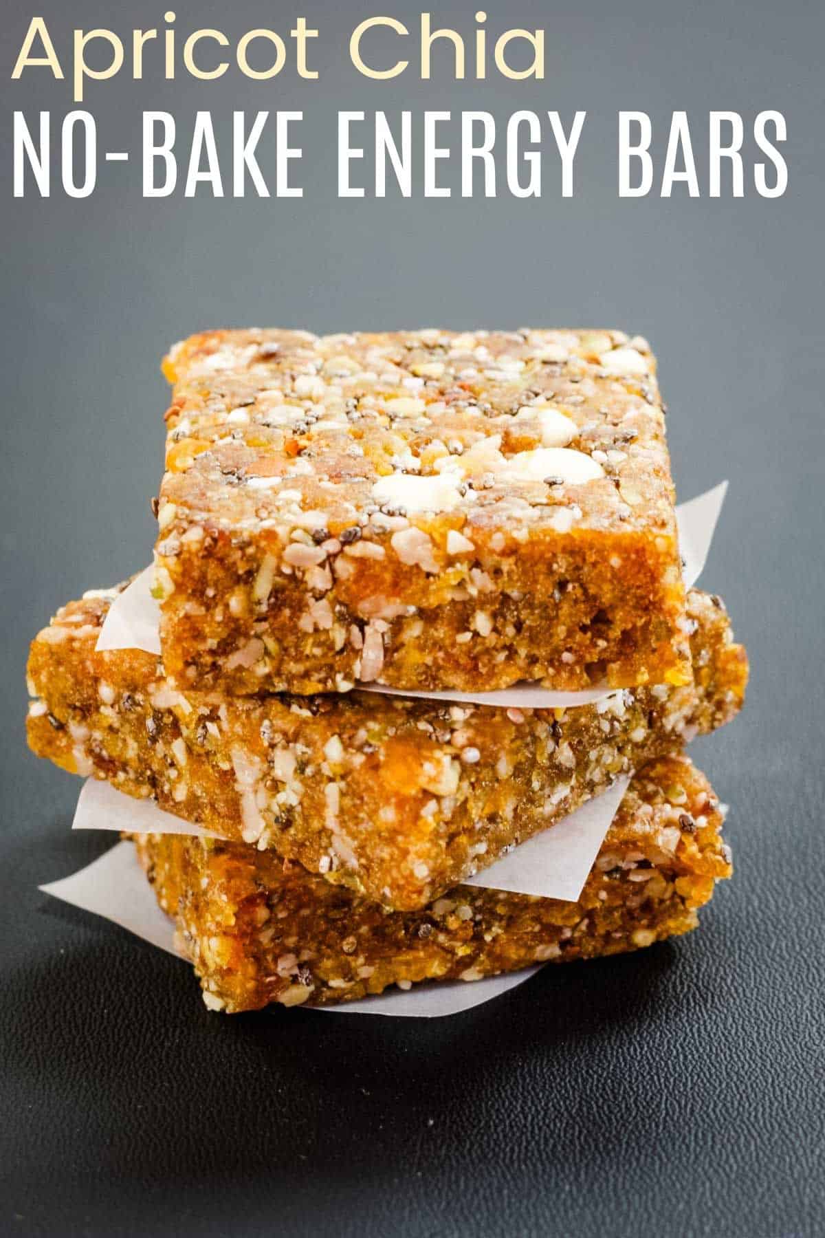 NoBake Apricot Chia Bars Cupcakes & Kale Chips