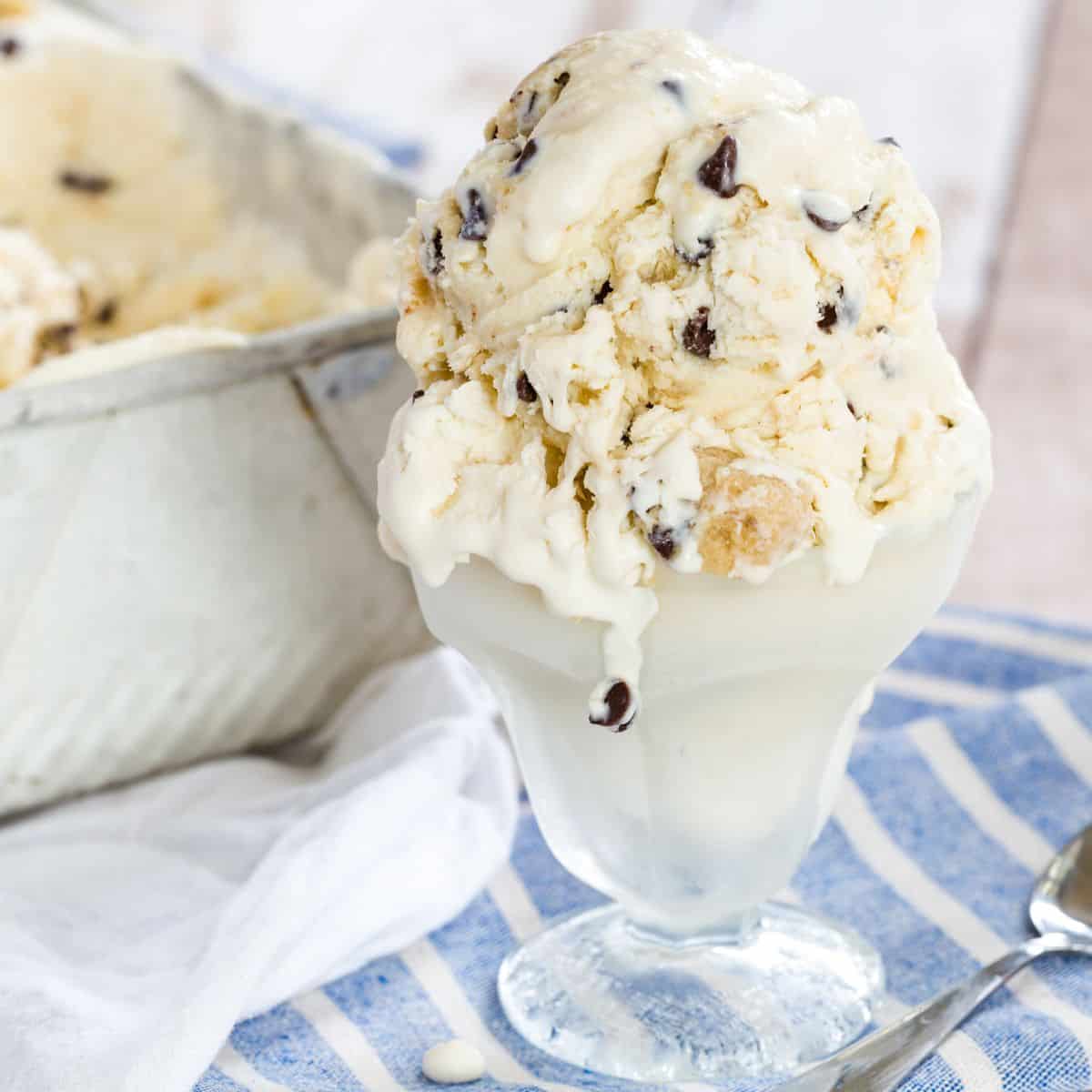 BEST Cookie Dough Ice Cream {No-Churn} - Celebrating Sweets