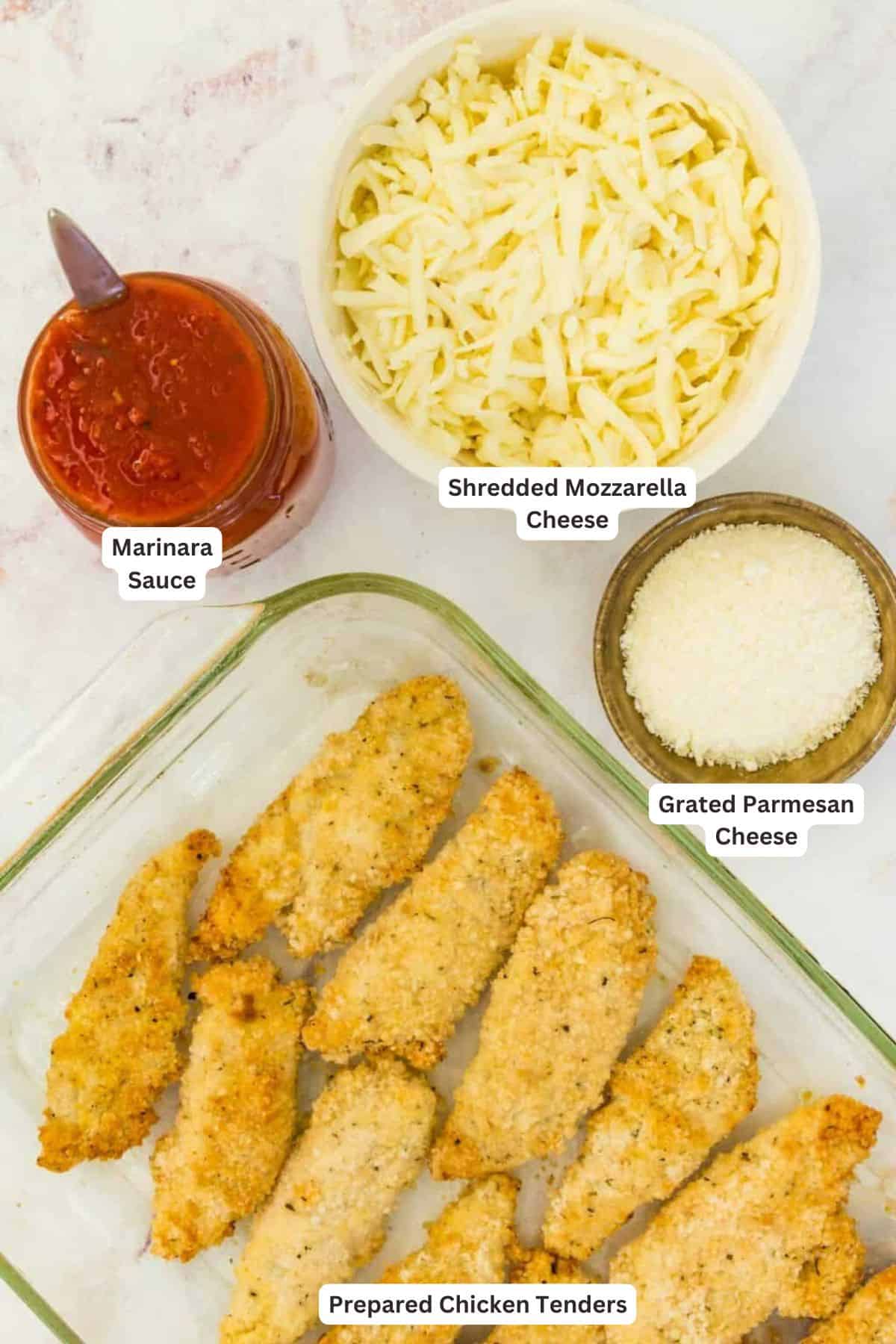 Ingredients for Gluten Free Chicken Parmesan.