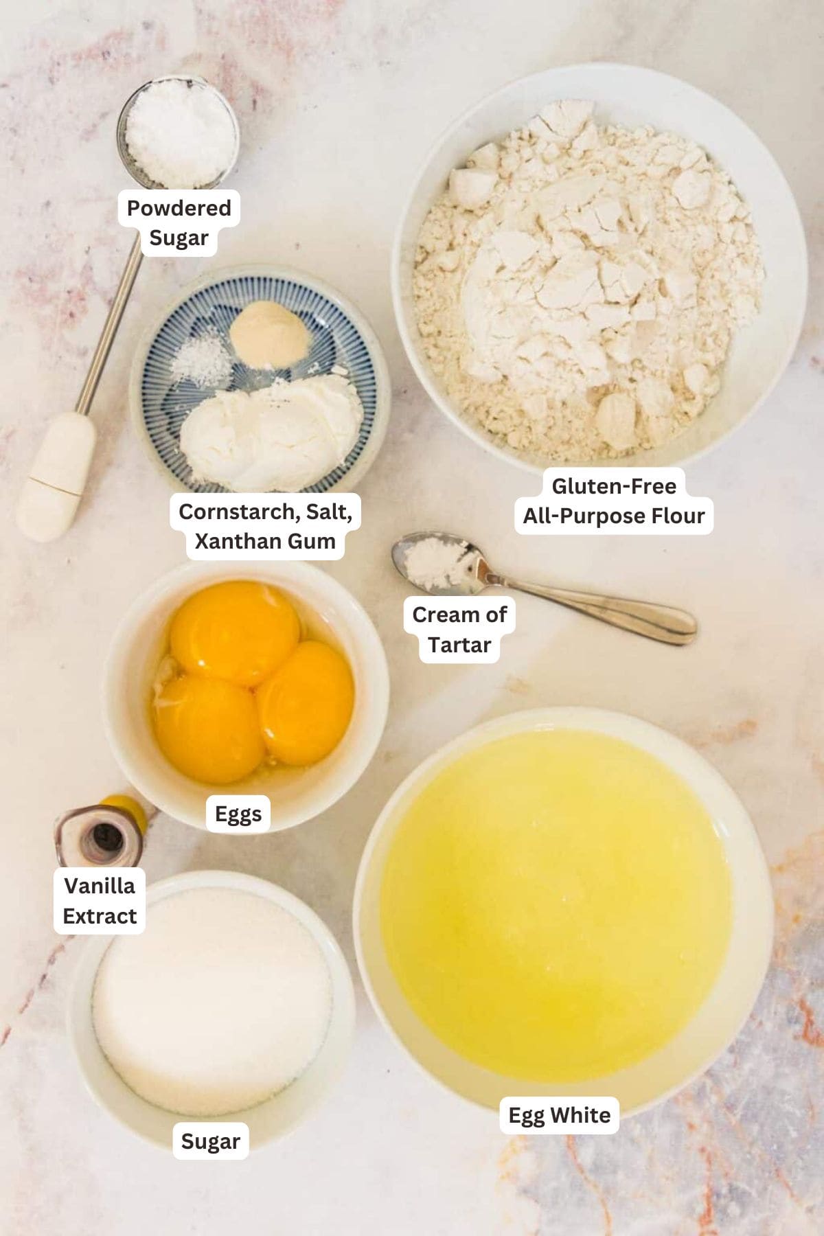 Enjoy tender and crisp Gluten Free Ladyfingers with a cozy cup of coffee or tea. Or, use them in easy gluten-free desserts like tiramisu! Ingredients for Gluten Free Ladyfingers.