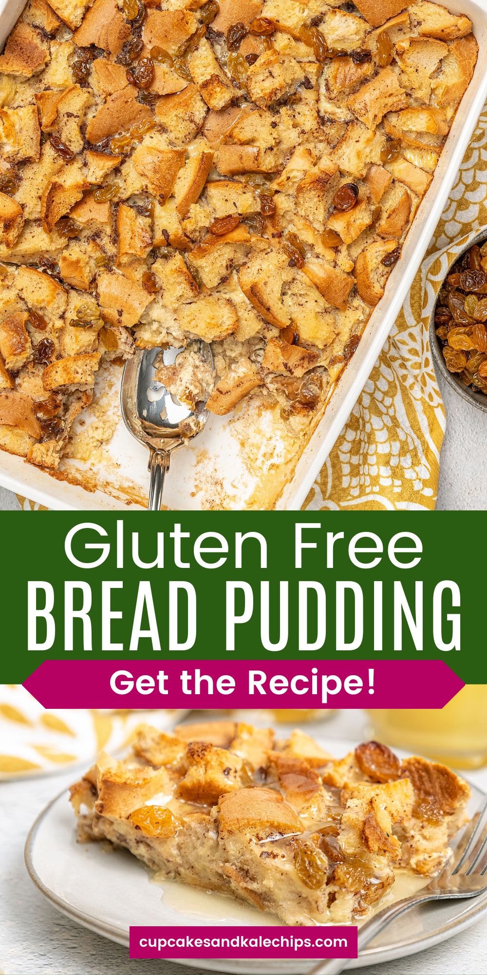 Gluten Free Bread Pudding Cupcakes & Kale Chips
