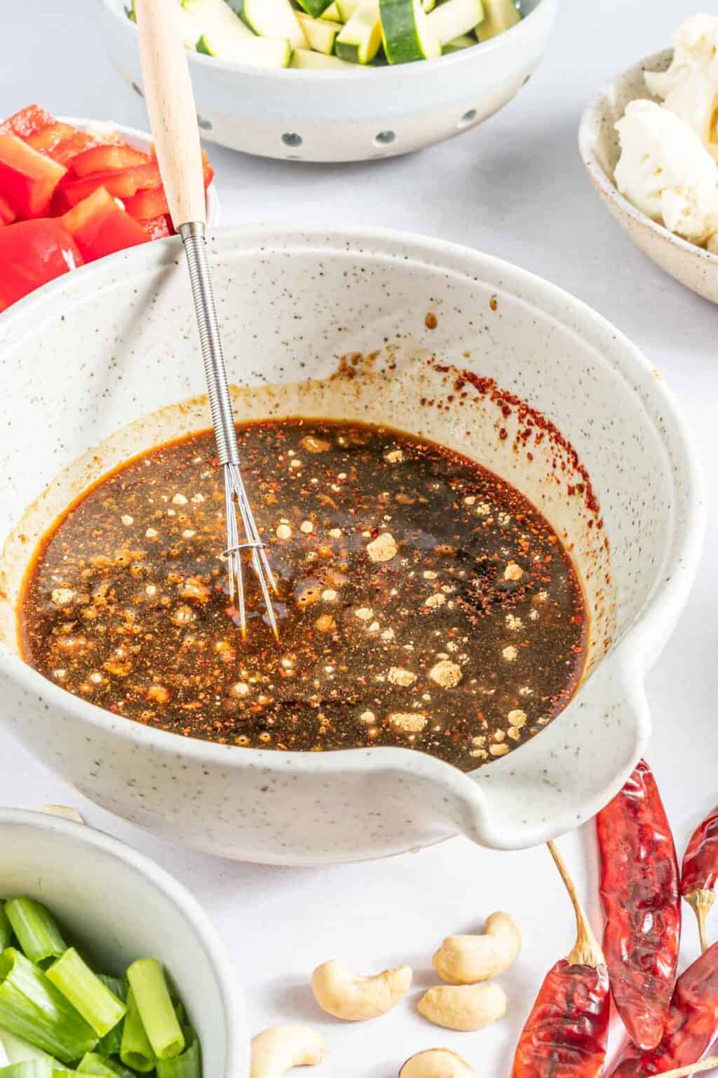 Slow Cooker Kung Pao Cauliflower Cupcakes & Kale Chips