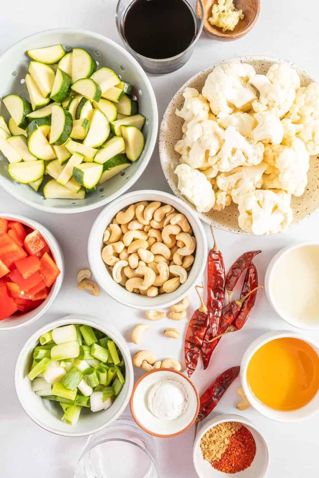 Slow Cooker Kung Pao Cauliflower Cupcakes & Kale Chips