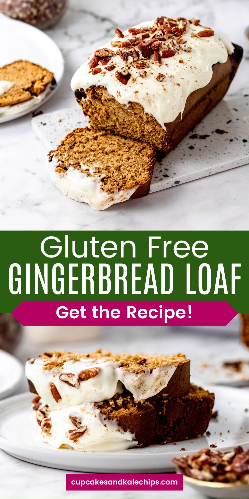 Gluten Free Gingerbread Loaf Cupcakes & Kale Chips