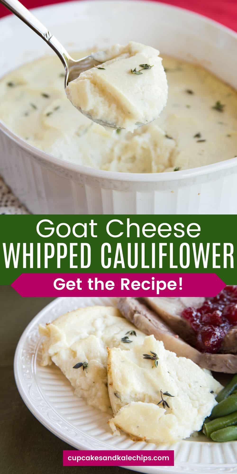 Goat Cheese Cauliflower Casserole Cupcakes & Kale Chips