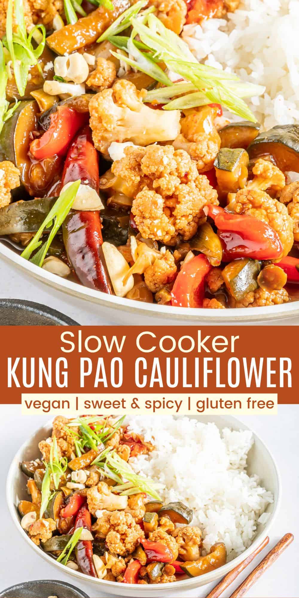 Slow Cooker Kung Pao Cauliflower | Cupcakes & Kale Chips