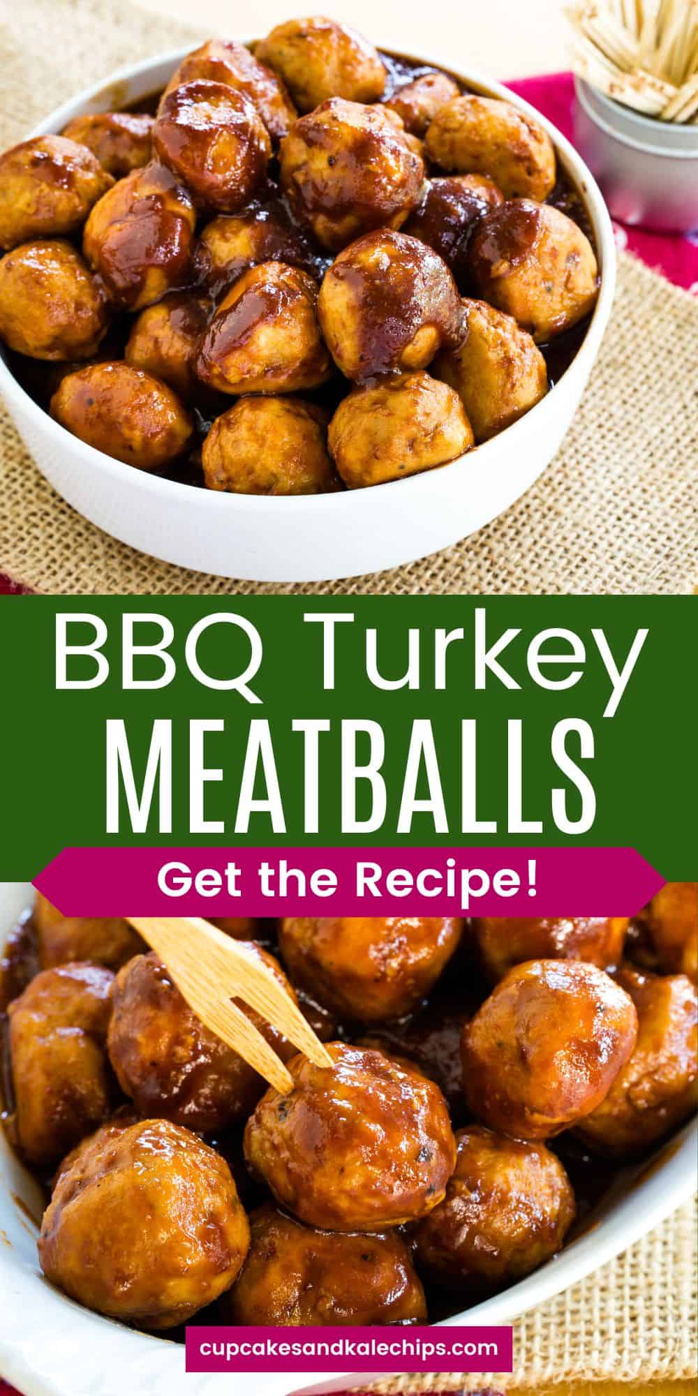 Easy Baked BBQ Turkey Meatballs | Cupcakes & Kale Chips