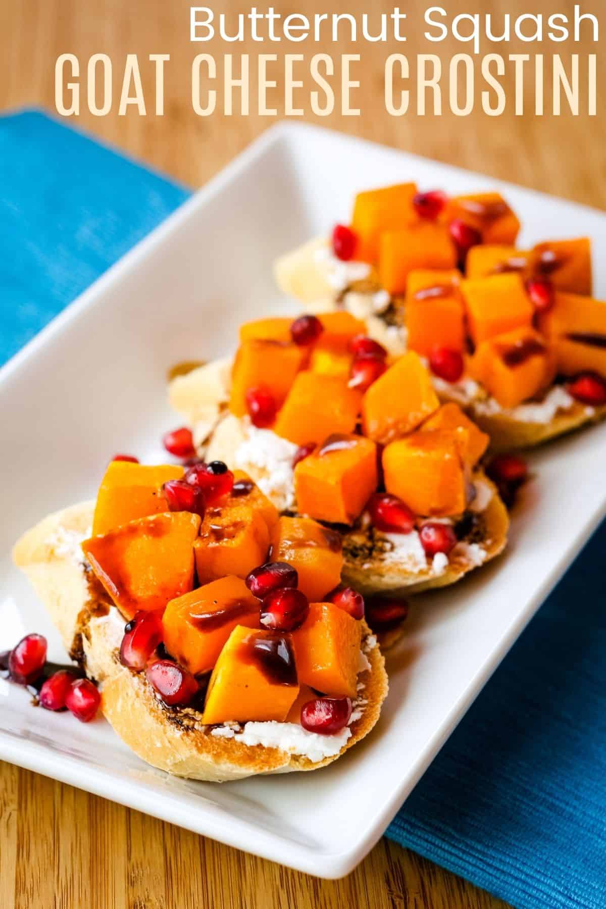 Butternut Squash Goat Cheese Crostini Cupcakes & Kale Chips