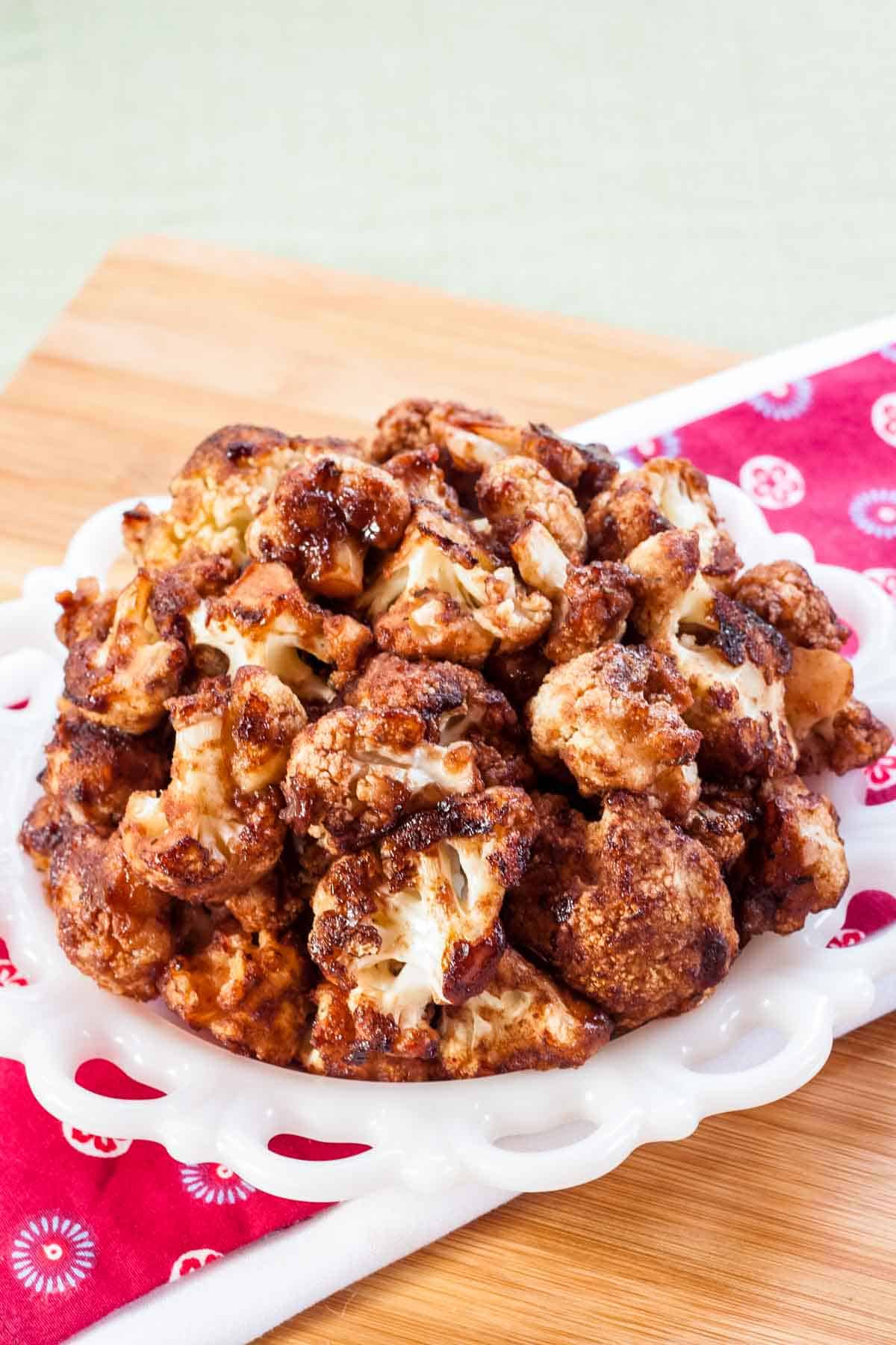 Cranberry Cauliflower Bites on a plate.