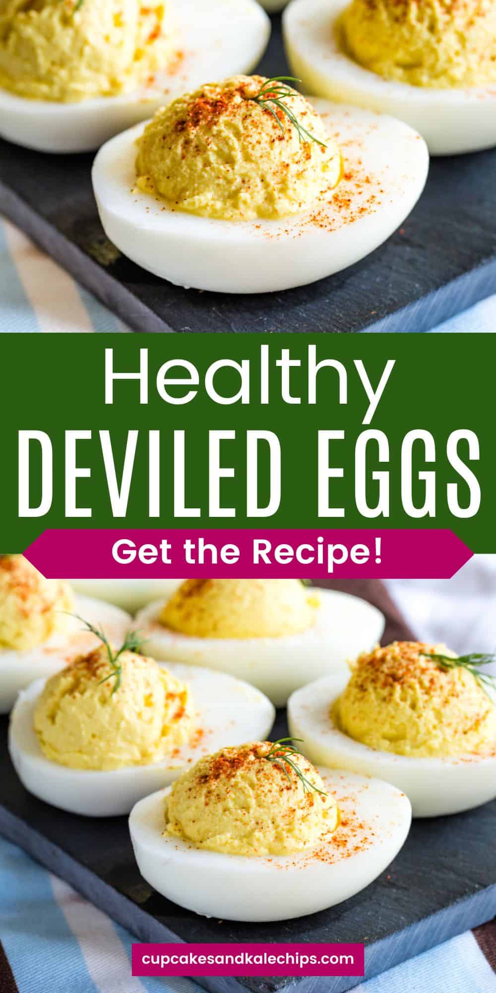 Healthy Deviled Eggs without Mayo | Cupcakes & Kale Chips