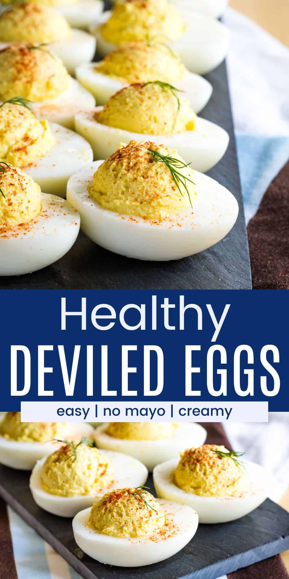 Healthy Deviled Eggs without Mayo | Cupcakes & Kale Chips