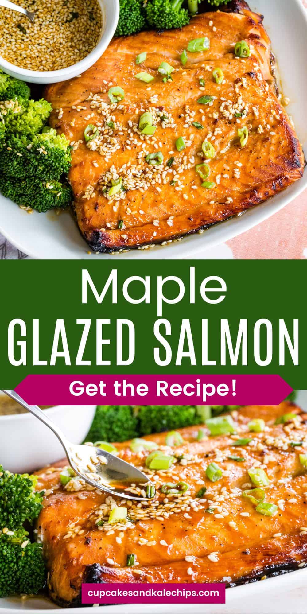 Sesame Maple Glazed Salmon | Cupcakes & Kale Chips