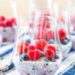 Triple Berry Coconut Chia Pudding Parfaits.