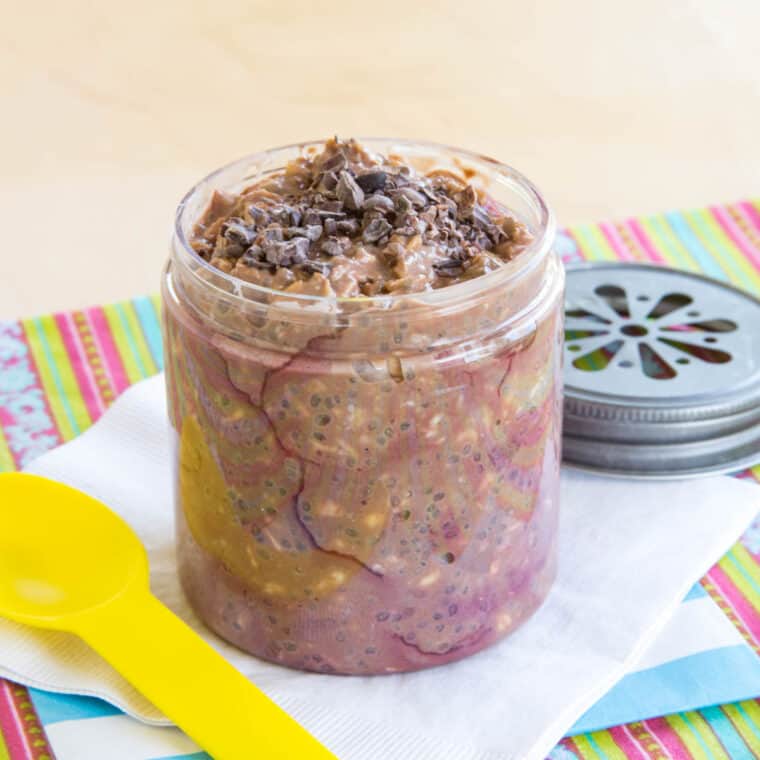 Chocolate Almond Protein Blended Cold Brew Cupcakes & Kale Chips