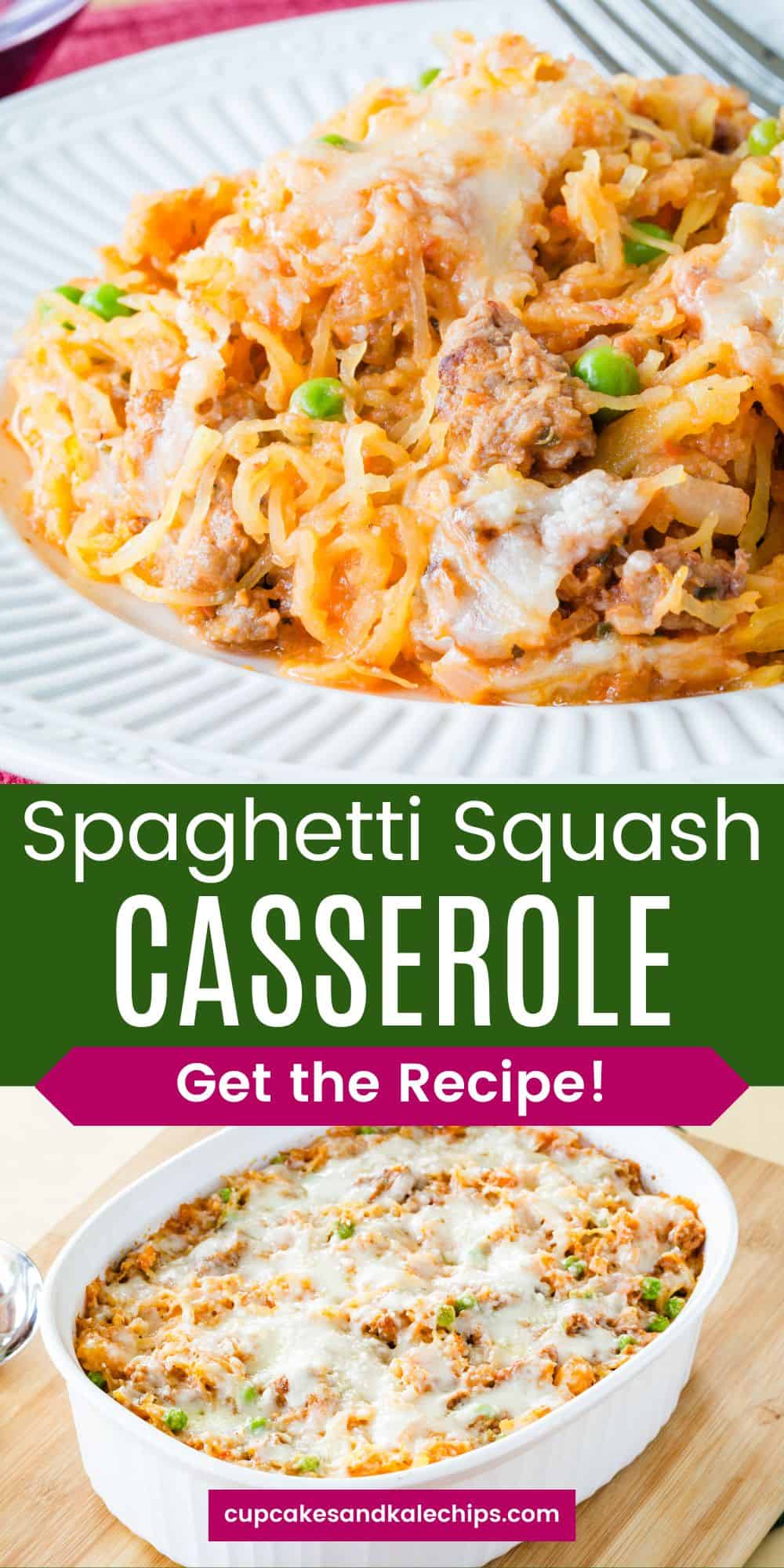 Baked Spaghetti Squash Casserole | Cupcakes & Kale Chips