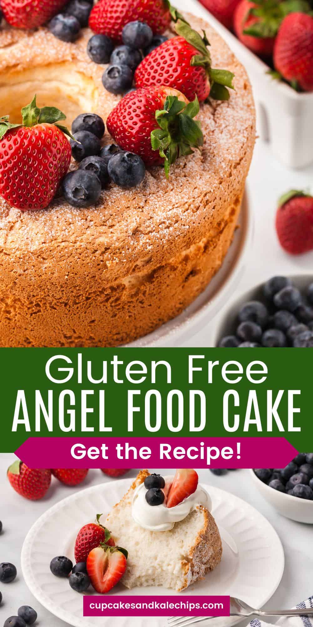 Gluten Free Angel Food Cake Cupcakes And Kale Chips   Gluten Free Angel Food Cake Reel Pin Long 