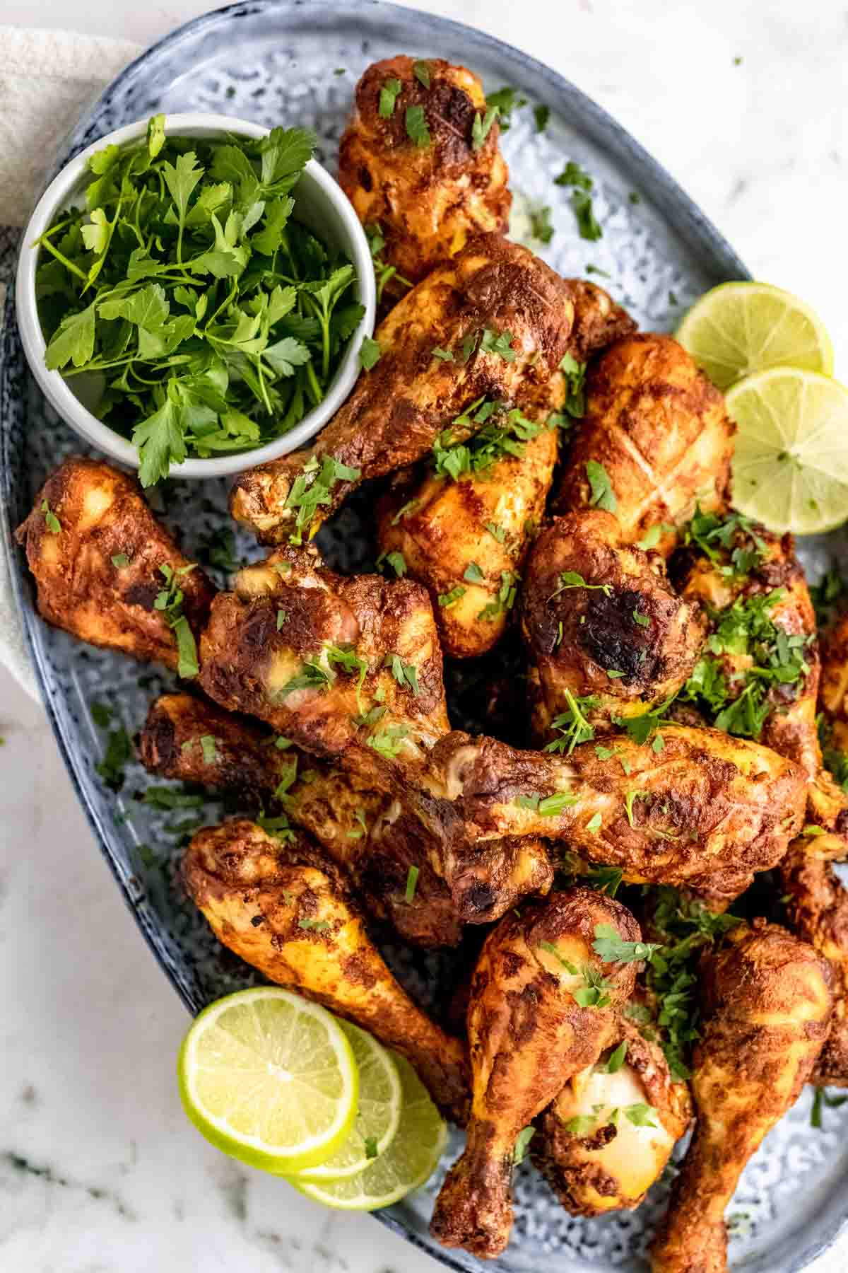 Close-up of grilled chicken legs