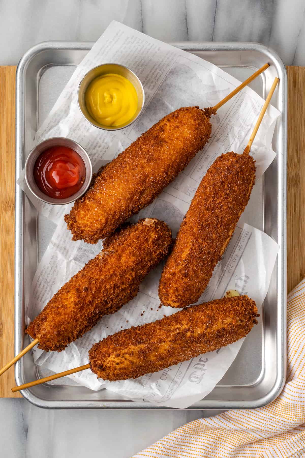 Korean Corn Dog Photos, Images and Pictures