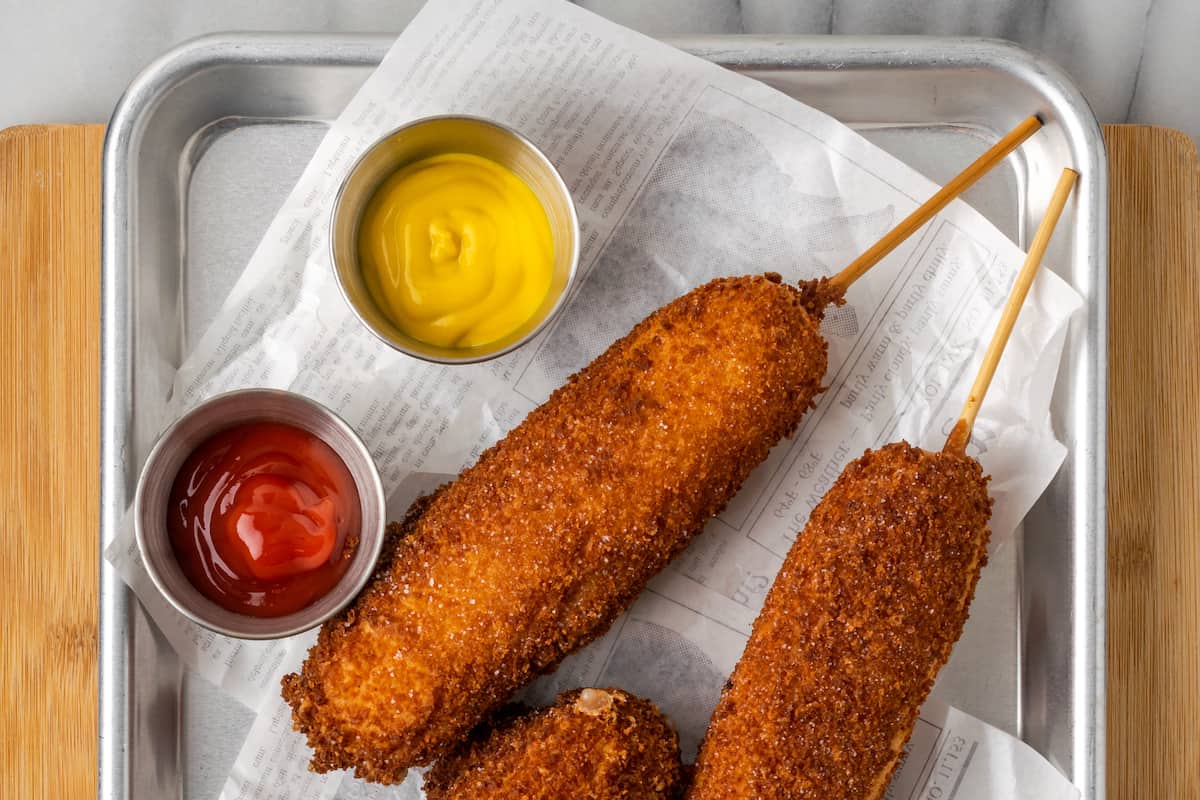 Korean Corn Dog Recipe, No Yeast Or Cornmeal Required!