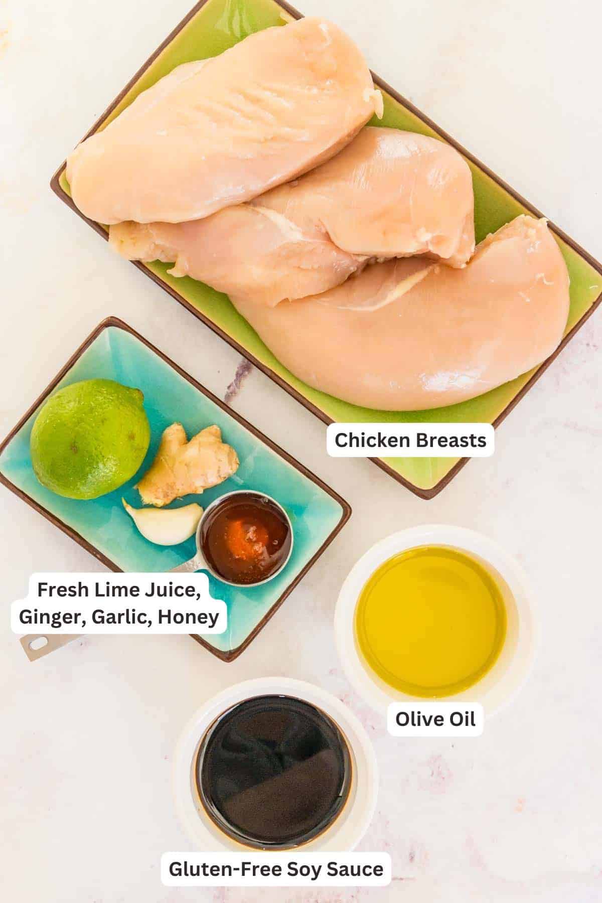 Ingredients for Asian Grilled Chicken.