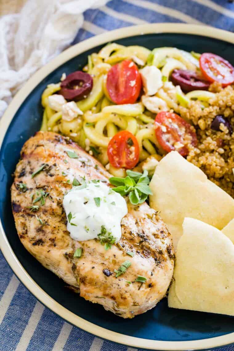 Grilled Greek Chicken Marinade Cupcakes and Kale Chips