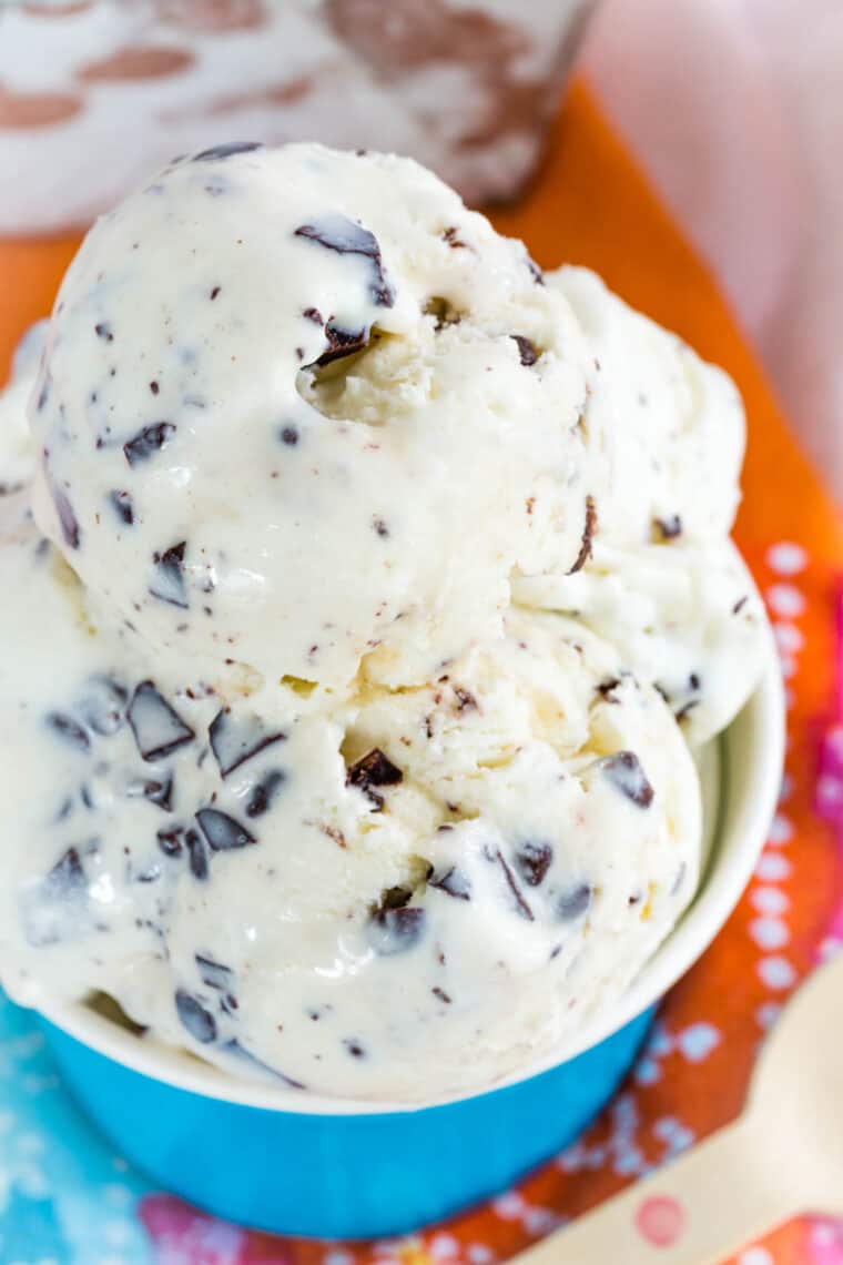 No Churn Chocolate Chip Ice Cream | Cupcakes and Kale Chips