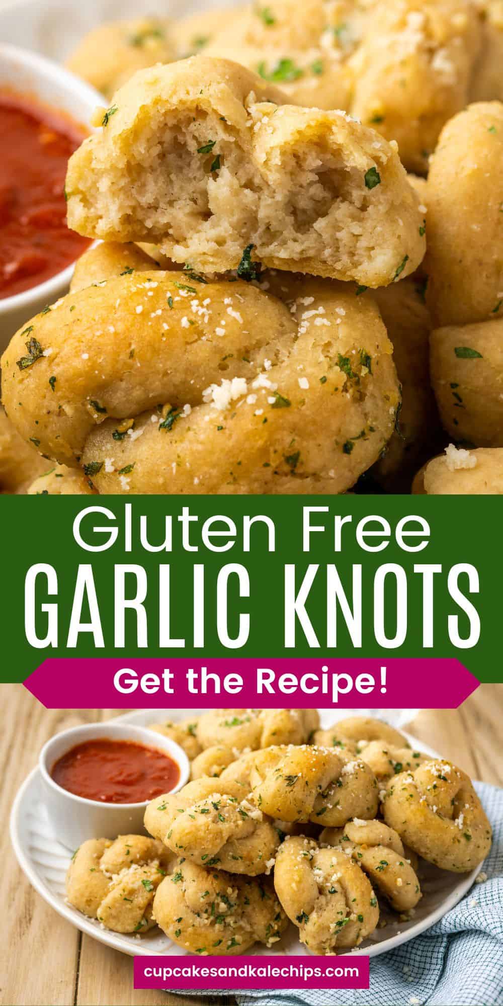 Gluten Free Garlic Knots Cupcakes & Kale Chips