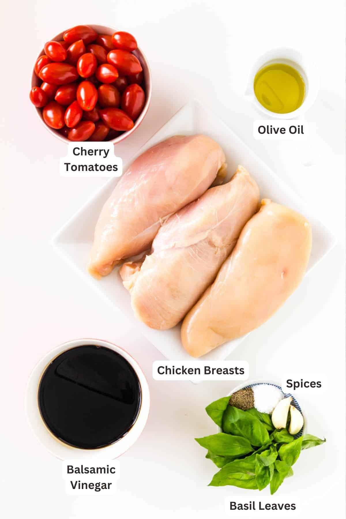 Ingredients for Slow Cooker Balsamic Chicken.